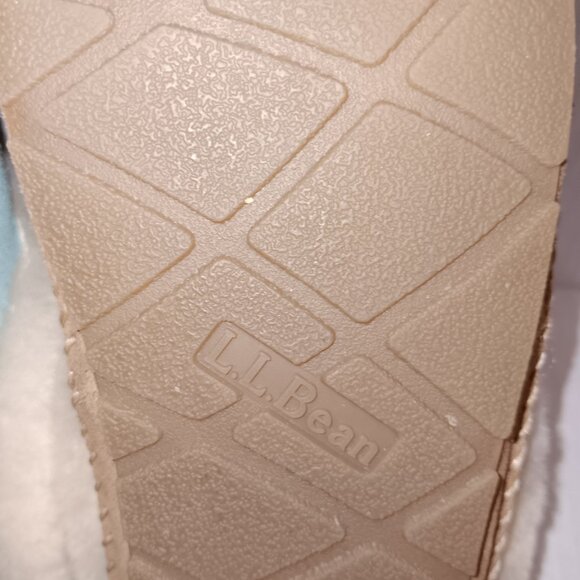 ll BEAN SQUAM LAKE WICKED GOOD SLIPPERS WOMEN'S BLUE SUEDE SHEARING LAMBSWOOL LI - Picture 7 of 9